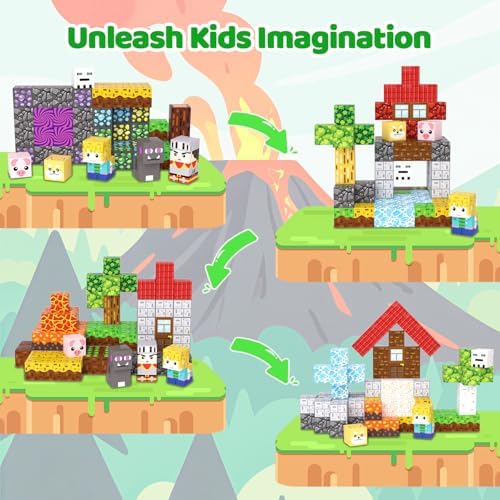 Magnetic Blocks, 150PCS Toys Building Cube Birthday Gifts for Kids - Image 3