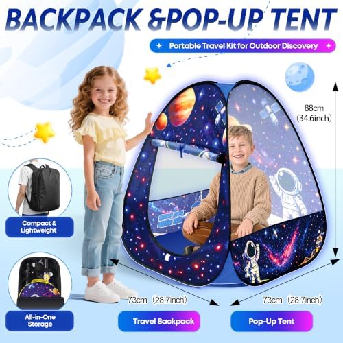 80mm Portable Telescope Kit for Adults & Kids with Pop-Up Tent - Image 2