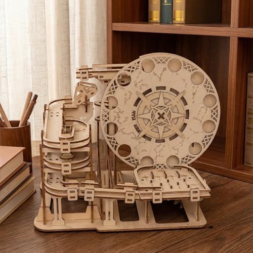3D Wooden Puzzles for Adults Wood Marble Run to Build Wood disc Creative Mechanical Puzzles Assembly Model Building Kits Perfect Christmas and Birthday Gifts - Image 5