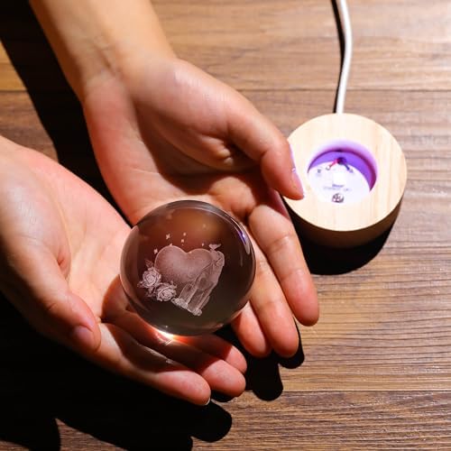3D Labrador Gifts for Women - Crystals Ball 60mm Labrador Figurines Decor Glass Animals Figurine - Birthday Gifts for Best Friend, Lovers Keepsake Paperweight - Image 2