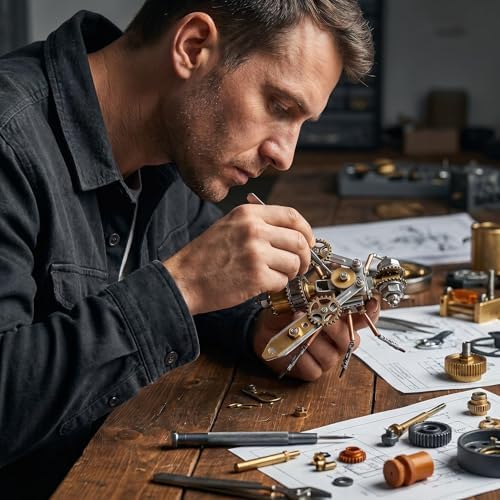 3D Metal Puzzle Kits for Adults Teens-160+Pcs-Mechanical Assembly Bee Insect Models-3 Hours to Build-Ideal for Birthday Gifts and Decorations(Mechanical Bee A) - Image 2