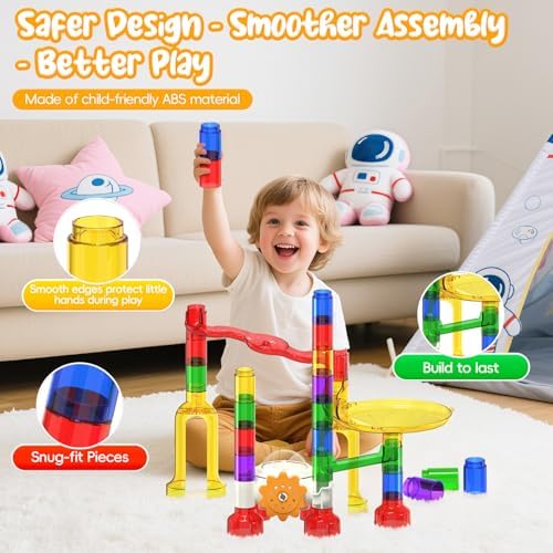 Motorized Marble Run - Marble Runs Stem Toys for Kids 4-8 8-12 - Construction Building Educational Space Toys 5-7 8-10 - Birthday for Boys and Girls - Image 2