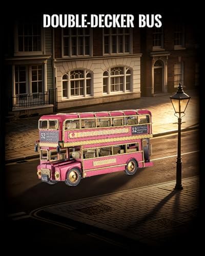 Piececool 3D Metal Puzzles Double-Decker Bus Metal Model Kits for Adults Collectible Interactive DIY Building Model,Desk Decor, Engineering Gifts for Men Teens 16+ - Image 3