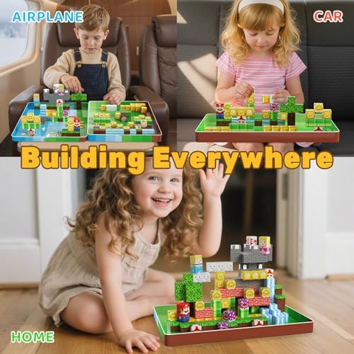 Magnetic Building Blocks with Iron Storage Box - Image 5