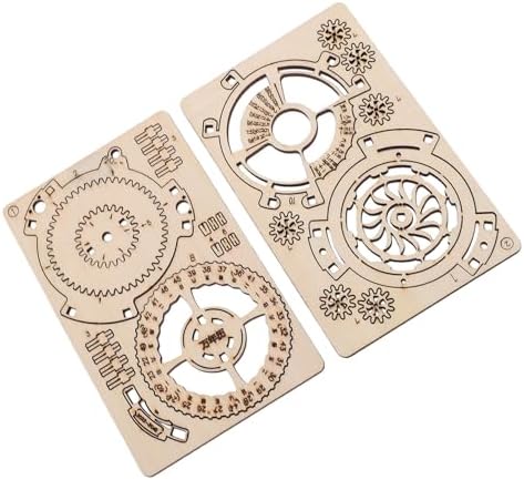 Generic Mechanical Calendar Model, Handcrafted Gear Driven Wooden Perpetual Calendar Puzzle with Interlocking Mortise Tenon Joints, for Desk Decor Educational Toy - Image 5