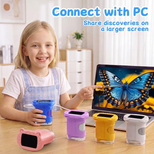 1000X Handheld Digital Microscope for Kids with 4K 2.4" IPS Screen - Image 6