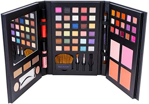SHANY Luxe Book Makeup Set - All In One Travel Cosmetics Kit with 30 Eyeshadows, 15 Lip Colors, 5 Brushes, 4 Pressed Blushes, 3 Brow Colors, and Mirror - Image 5