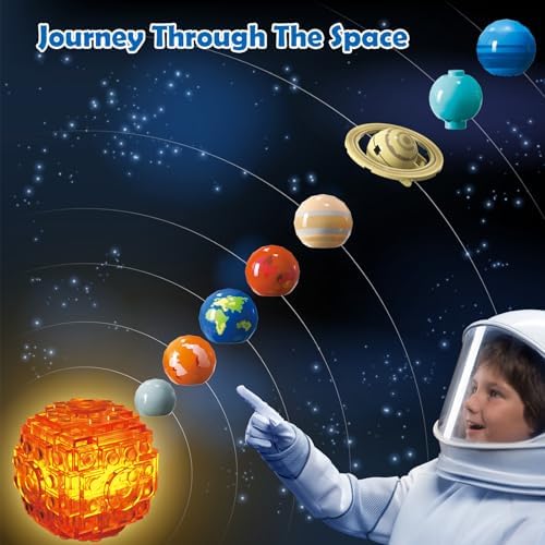 CUBIMANA Solar System Building Sets with Light for Boys 8+ with 8 Planets - Image 6
