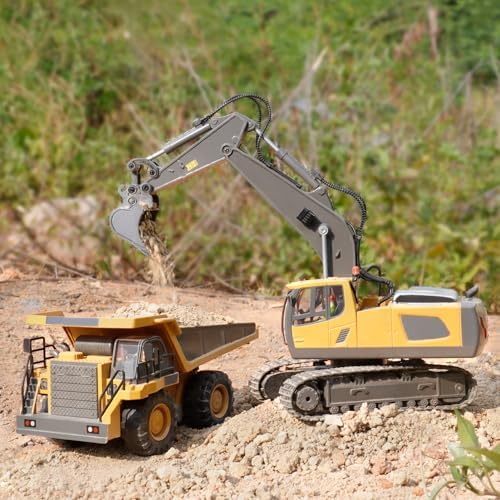 PREPOP RC Excavator, Remote Control Construction Toy Vehicle - Image 2