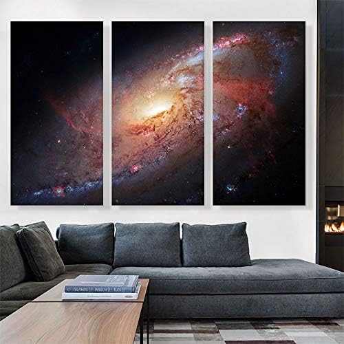 ARTCANVAS Hubble Telescope Messier 15 Globular Cluster Canvas Art Print Stretched Framed Painting Picture Poster Giclee Wall Decor - 90" x 60" (1.50" Deep) (3-Piece) - Image 2