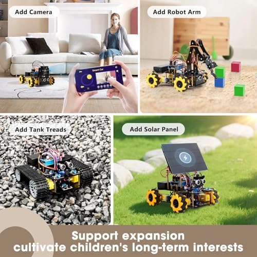 ACEBOTT Robot Kit, Robotics for Kids Ages 8-12 12-16, STEM Toys for Boys with Remote & App Control, Arduino & Scratch Compatible, Science Kits for Kids Age 8-12 12-16, for Boys & Girls(Yellow) - Image 4