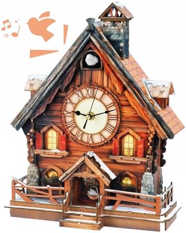 3D Puzzle for Adults Clock - Swiss Chalet Cuckoo Clock Model Kit by wudhank