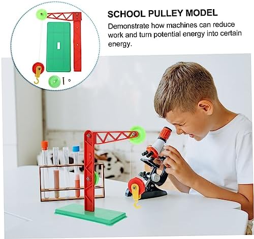 Toddmomy School Pulley Model 3 pcs Kids Pulley System for Classroom Science Kits & Toys Learning Tool for Home and School Demonstrates Work Force and Energy - Image 2
