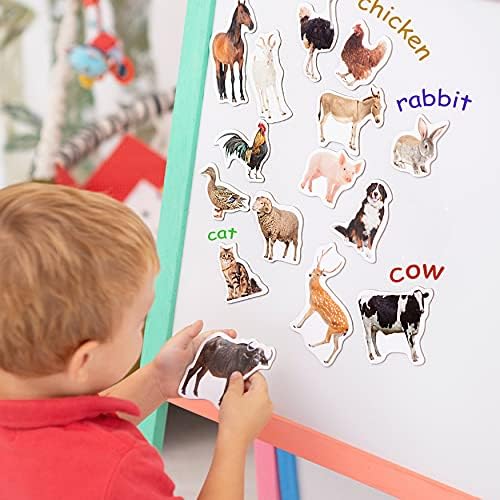 Fridge Magnets for Toddlers - 16 Farm Animal Magnets - Learning Toy - Image 4