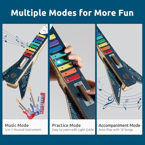 Science Can Electronic Guitar Building Toys, STEM Kits for Kids Age 8-10 - Image 4