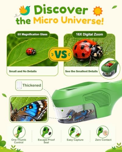 Digital Bug Catcher for Kids, Outdoor STEM Toys Birthday Gifts for Kids 3+ - Image 3