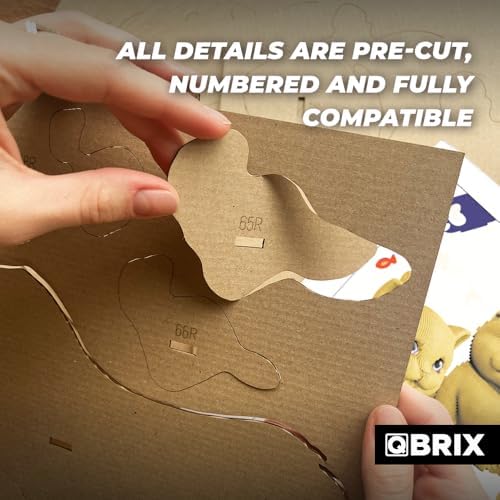 QBRIX 3 Cats + Eyes 3D Puzzles for Adults, 3D Puzzles for Adults, 3D Model Kit for Teens, DIY Crafts for Home Decor, Original Gift for Boys&Girls 14+, Cardboard Model Building Kit - Image 4