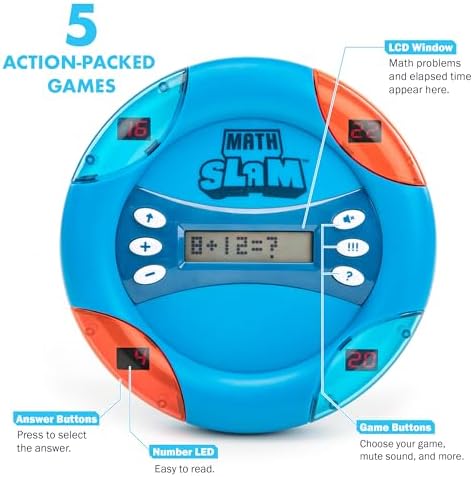 Educational Insights Math Slam - Handheld Electronic Math Games for Kids 5-7, First Grade Addition and Subtraction Games, Basic Algebra Learning Game, Self-Teaching Elementary STEM Tools - Image 3
