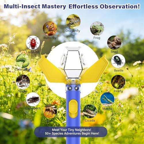 Bug Catcher for Kids with 6X Magnifier, STEM Exploration Toys, 2 Pack Blue - Image 7
