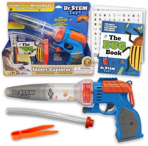 Nature Bound Bug Catcher Toy, Eco-Friendly Bug Vacuum, Catch and Release Indoor/Outdoor Play, Ages 3 to 12, Green, Complete Kit for Kids, Includes Capture Core with Magnification (Deluxe Science Kit) by THiNAiRToys-DrSTEM
