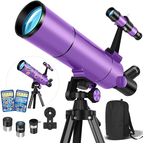 HETEKAN Telescope for Adults & Beginners, 80mm Aperture 500mm Refractor by HETEKAN