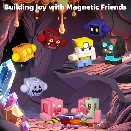 GobiDex 8PCS Magnetic Figures, Creatures of Block World Toys Pack - Image 2