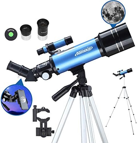 AOMEKIE 40070 Astronomy Telescopes for Beginners and Adults with K6 and K25 Eyepieces 70mm Travel Telescope Adjustable Tripod Phone Adapter by AOMEKIE