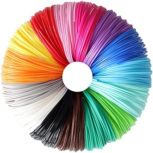 15 Bright Colors 1.75mm 3D Pen PLA Filament Refill, Each Color 10feet, Total 150 Feet 3D Pen/3D Printer PLA Sample Pack, Compatible with MYNT3D / SCRIB3D Printing Pen by DO3D