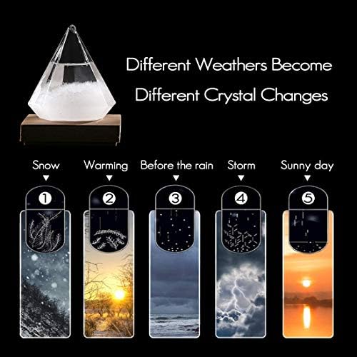 Weather Storm Glass Bottle Drop Creative Stylish Weather Station Forecaster Barometer, Desktop Decoration Crafts of Choice - Image 4