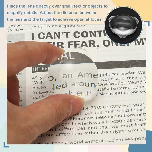 PATIKIL 15 Pack Biconvex Lens, 34mm Dia. 42mm Focal Length Aspheric Optical Lenses Magnifier Paperweight Acrylic Double Convex for DIY Office Desk Home Science Experiment Telescope - Image 4
