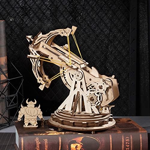 ROKR 3D Wooden Puzzles for Adults, DIY Wooden Ballista Launcher Toys Building Model Kits STEM Projects Toys for Adult - Image 2