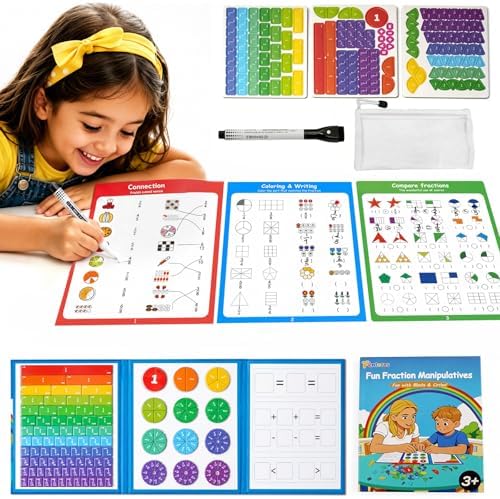 Magnetic Fraction Educational Puzzle & Homeschooling Math Manipulatives by Fentoros