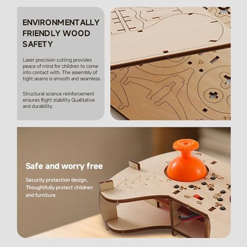 DIY Wooden Drone Assembly Kit, Wooden Drone Building Kit, Remote Control Mini Quadcopters, DIY Assembly Drones with 4-Axis Flight, Creative Building Model for Kids and Adults (2 PCS) - Image 4