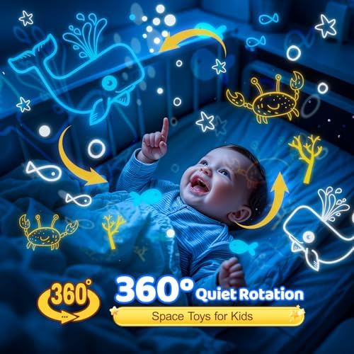 Night Light for Kids Projector, 105 Lighting+5 Films Kids Night Light Projector, Dimmable Baby Night Light Projector, 360° Slient Star Projector Lights for Bedroom, Space Gifts for Boys Room Decor - Image 5