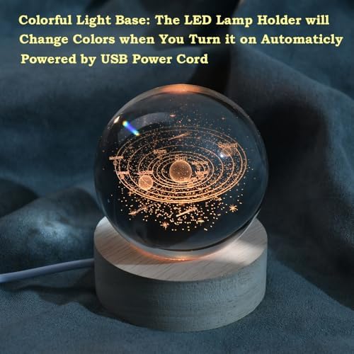 3D Solar System Crystal Ball Solar System Lovers Gifts - Image 4