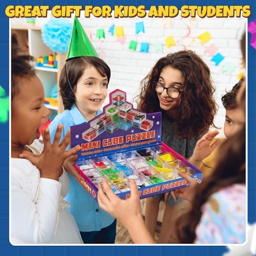 Mini Cube Puzzle Games (72-Pack) 3D Brain Teaser Maze Ball Party Favors - Image 6