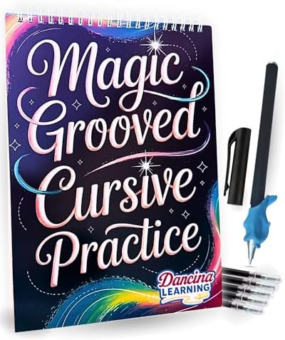 Magic Grooved Cursive Handwriting Workbook for Kids by Dancina