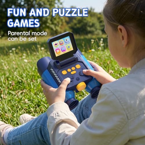 Binoculars for Kids with Night Vision, 2.4" HD Screen & 10X Zoom for Photo and Video - Outdoor Adventure Binoculars Bird Watching, Camping, Hiking, Gifts for Kids Ages 4+ (Blue) - Image 5