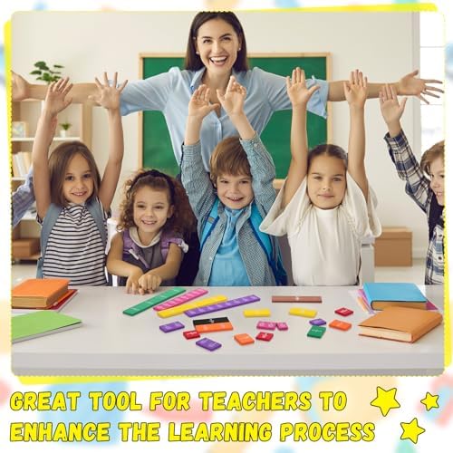 Sayglossy 30 Sets Fraction Tiles Set for Math Classroom Fractions Manipulatives Math Learning Manipulatives for Home School Supplies - Image 6