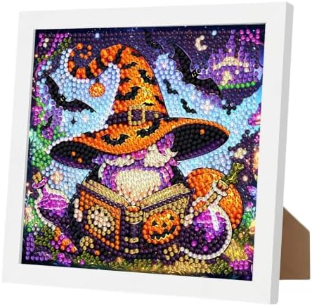 YarnWhimsy Gnome Diamond Art Kits for Kids Ages 4-8-12 with Frame 7x7 inch by YarnWhimsy
