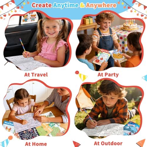 Elfew 20 Pack Activity Books Party Favors Set for Kids Ages 4-8 8-12 - Image 5