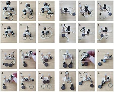 Brain Teaser Puzzle Wooden Threading Rope Loop Puzzle Luban Lock Brain Teaser Game Adult Kids Toy Puzzles for Adults (4) - Image 3
