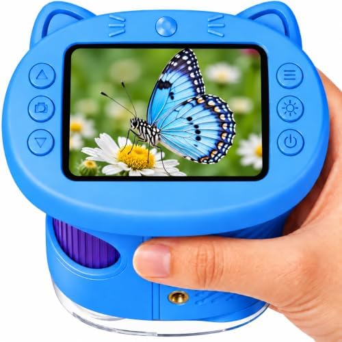 1000X Handheld Digital Microscope for Kids with 4K 2.4" IPS Screen by ASPOVENTOYS