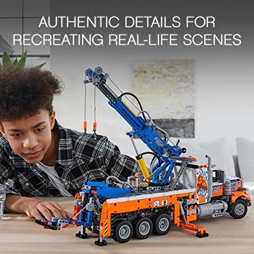 LEGO Technic Heavy-Duty Tow Truck 42128 with Crane Toy Model Building Set, Engineering for Kids Series - Image 6