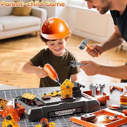 Kids Tool Toy Playset with Electronic Drill Sound for Aged 3-8 - Image 4