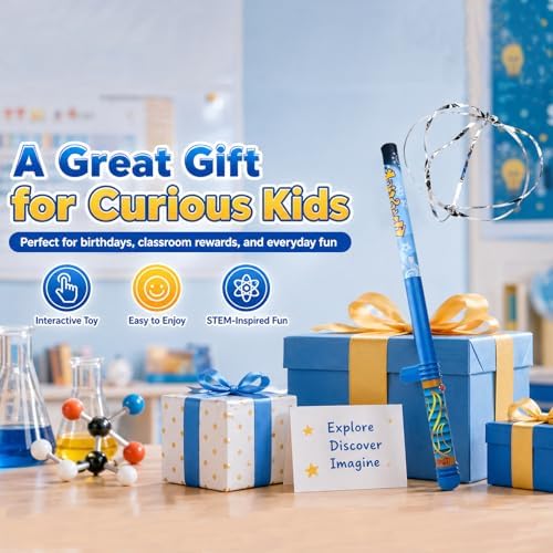 Fun Fly Stick Electric Static Wand Science Kit Education Toys Magic Levitation Wand 10 Flying Shapes Suspension Stick Learning Toys - Image 3