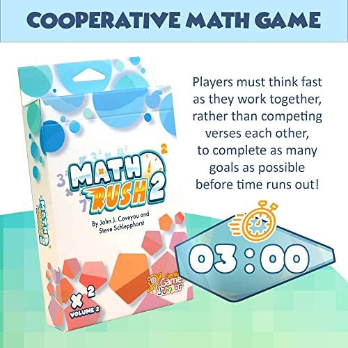 Genius Games Math Rush 2: Multiplication & Exponents - A Cooperative Time-Based Educational Math Flash Card Game for Kids, Students, and Families | STEM Game to Master Mental Math Skills - Image 4
