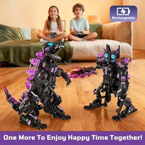 DOLIVE STEM 5 in1 Dinosaurs Building Kits for Kids Ages 8-14, Remote Control and App Controlled Dinosaur Figures Toy, Birthday Gift for 8 9 10 11 12+ Years Old - Image 6