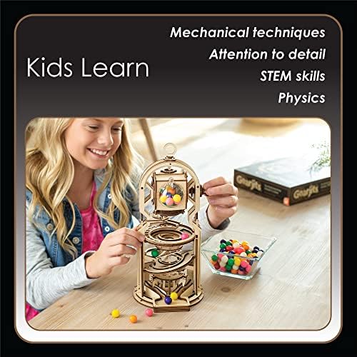 MindWare Gearjits: Gumball Machine Marble Coaster – Wooden 3D Building Puzzle for Teens & Adults – DIY STEM Building Toys for Kids – Fun for Adults Too – Ages 12 and Up - Image 6