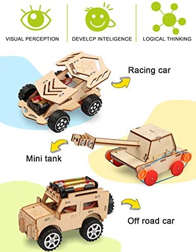 STEM Kits for Kids 6-8-10-12, Toys for 8 9 10 11 12 13 Year Old Boys and Girls, 10 in 1 Model Car Kits, Gifts for Boys 8-12, Wooden 3D Puzzles, STEM Projects, Science Educational Crafts Building Kit - Image 2